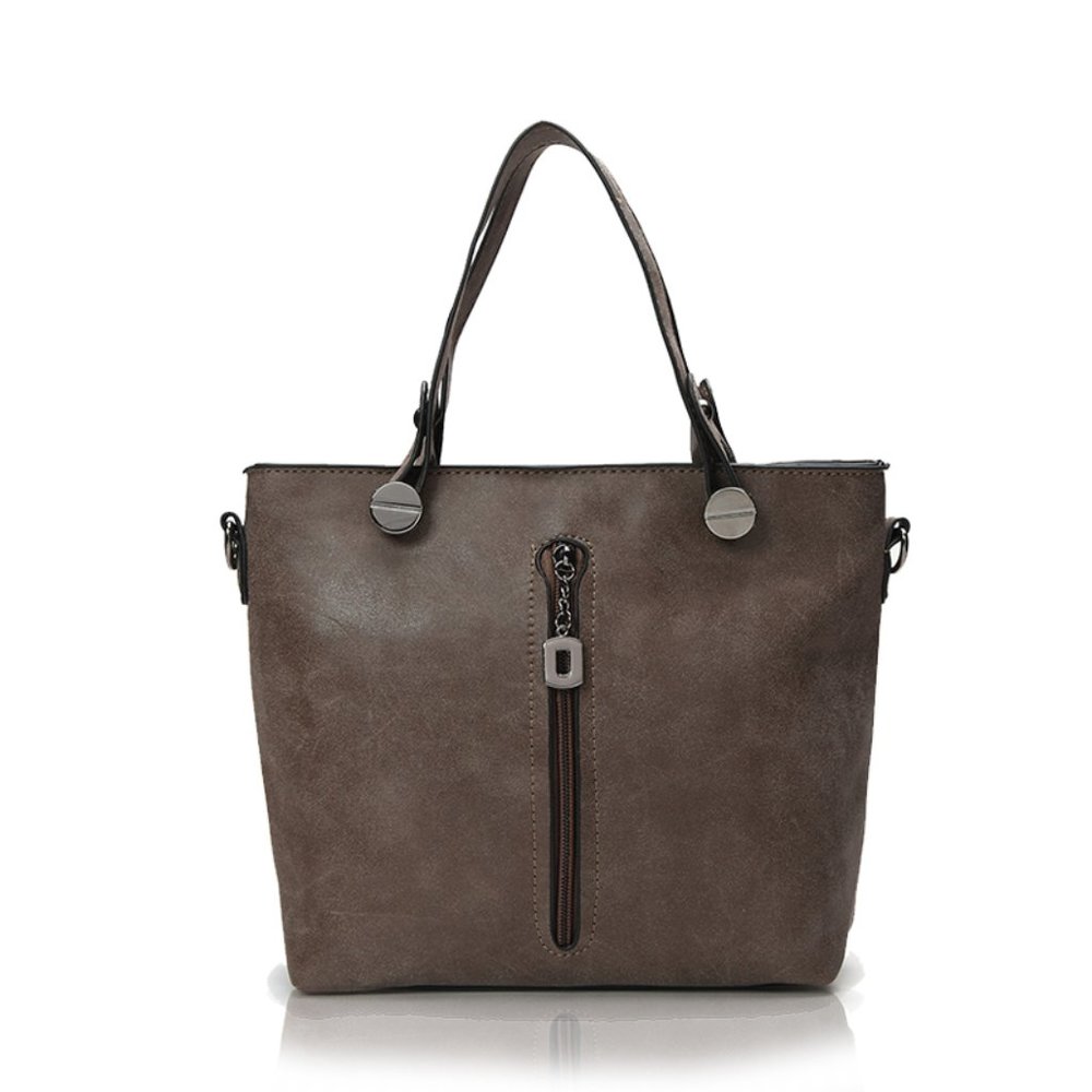 Brown leader shoulder bag